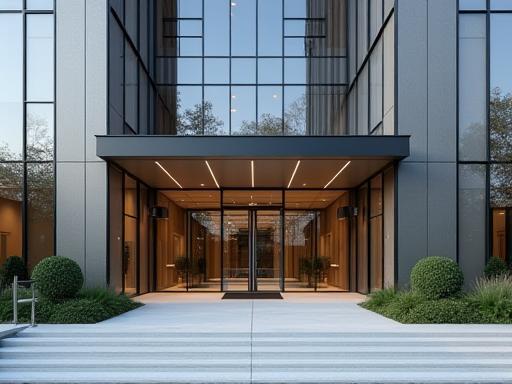 Exterior view of Meridian Property Management office building in Chicago