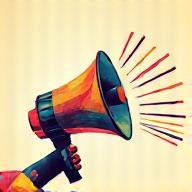 Image representing property marketing with property photo and megaphone