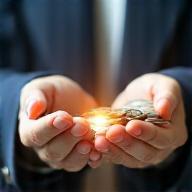 Image representing rent collection with hand and money